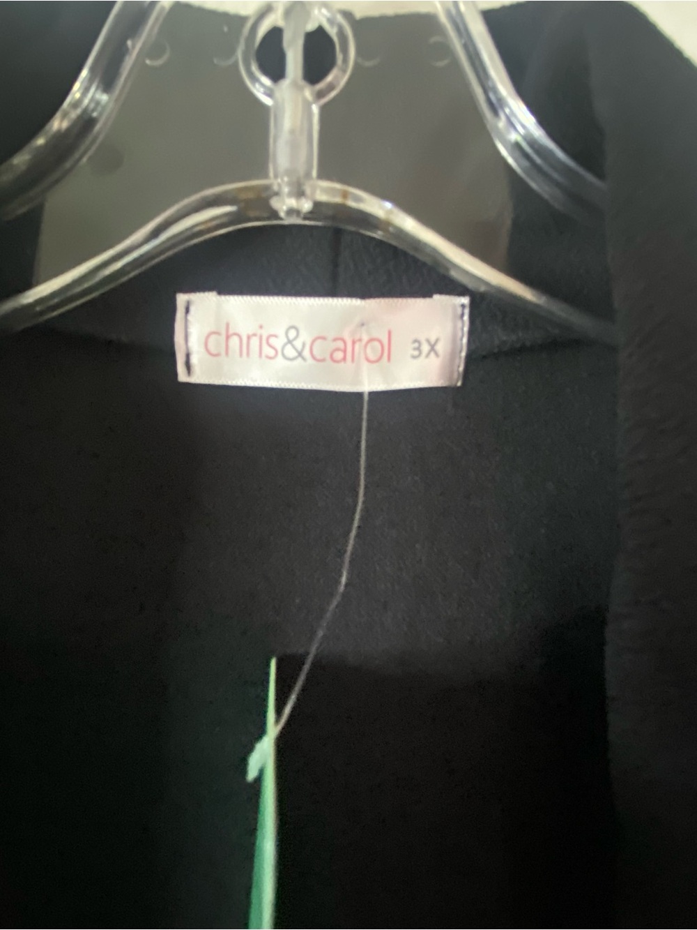 VTG Chris & Carol Black Open-Front Women's Jacket Size 3X (runs small) - Picture 4 of 6